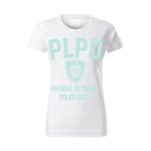 T-shirt damski PLPD® CLASSIC WHITE/MINT